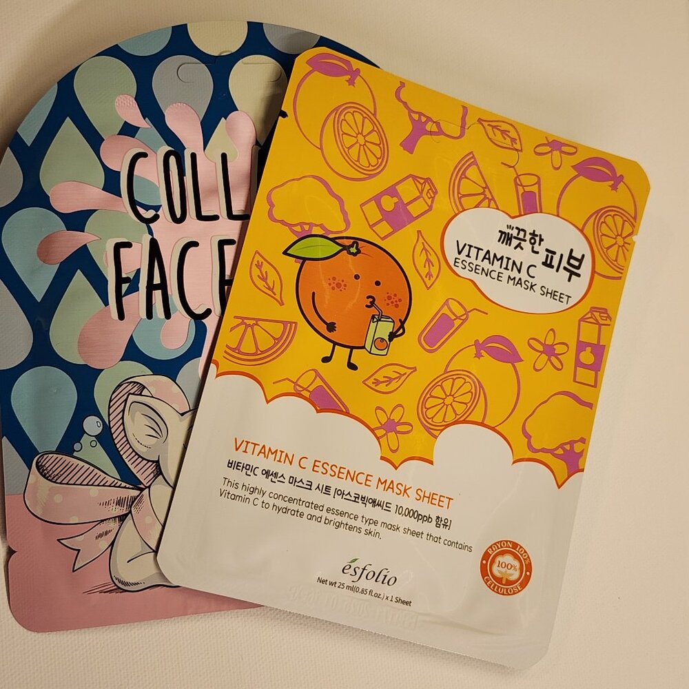 Esfolio Vitamin C & Look At Me Collagen Face Mask Duo